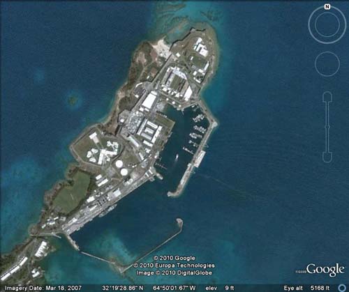 Royal Naval Dockyard Satellite Map
